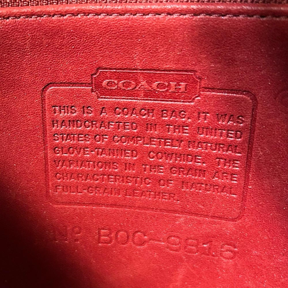 Coach Red Vintage Slim Duffle - Picture 2 of 8